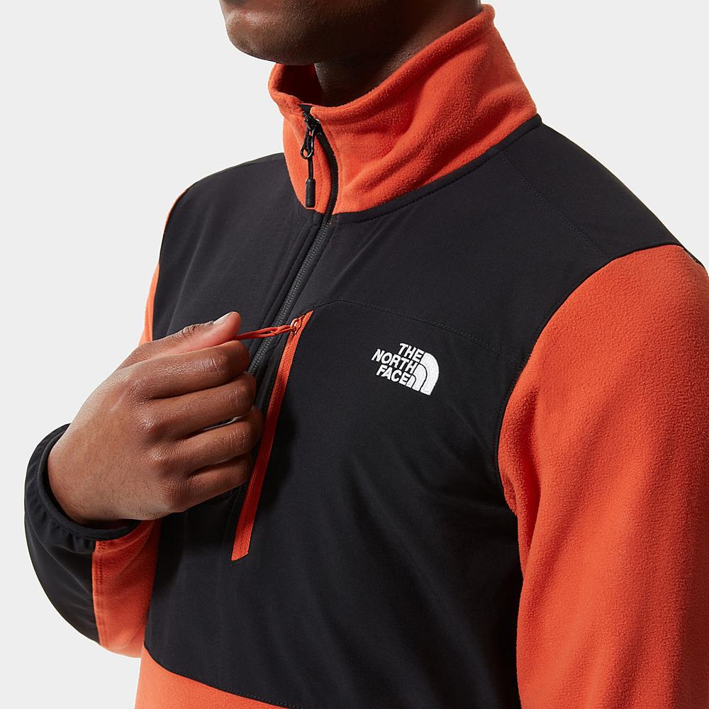 Fleece Mikiny The North Face Glacier Pro Quarter-Zip Panske Čierne | XYV-962350