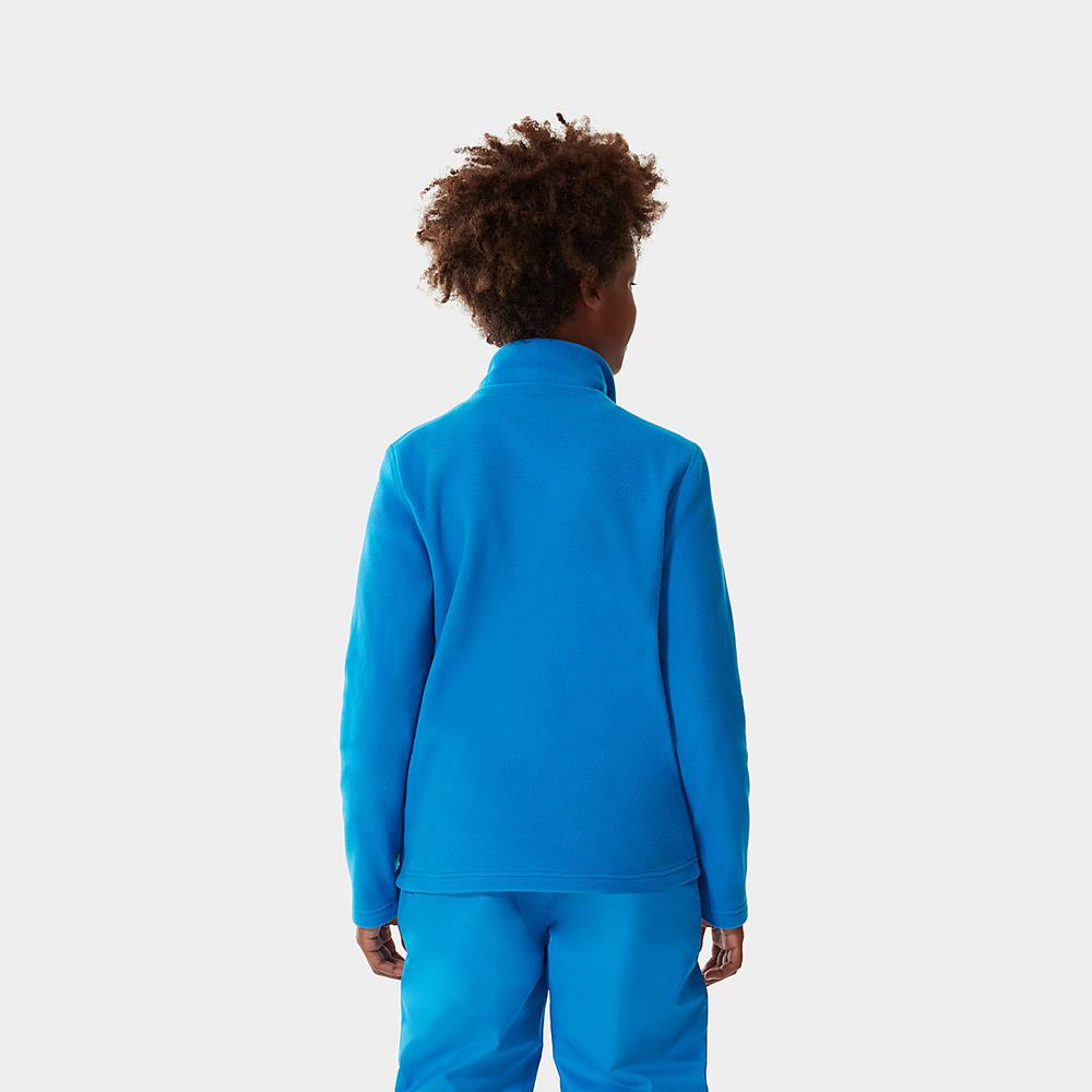 Fleece Mikiny The North Face Glacier Quarter Zip Dievcenske Modre | AWC-396712