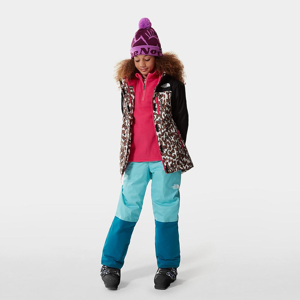 Fleece Mikiny The North Face Glacier Quarter Zip Chlapcenske Ruzove Biele | PRS-102935