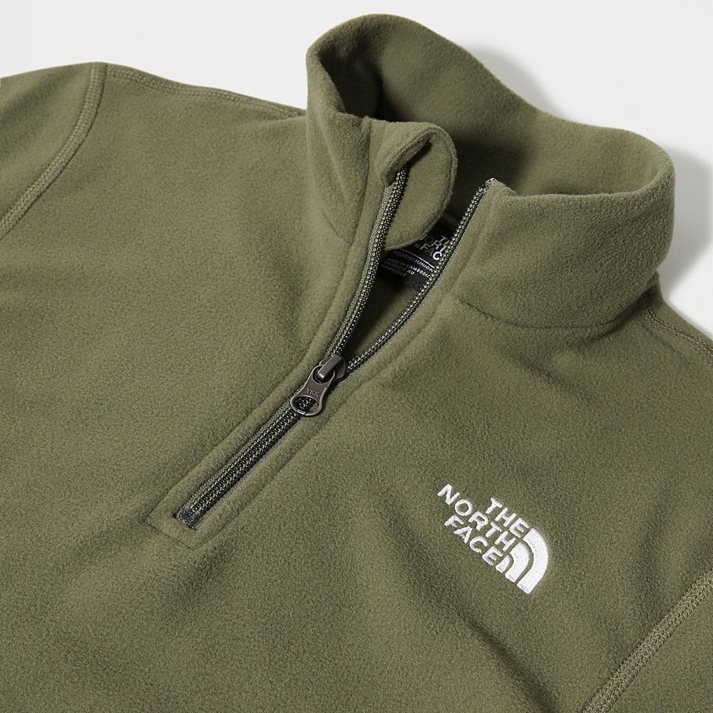 Fleece Mikiny The North Face Glacier Quarter Zip Dievcenske Olivovo Zelená Zelene | RUD-425687