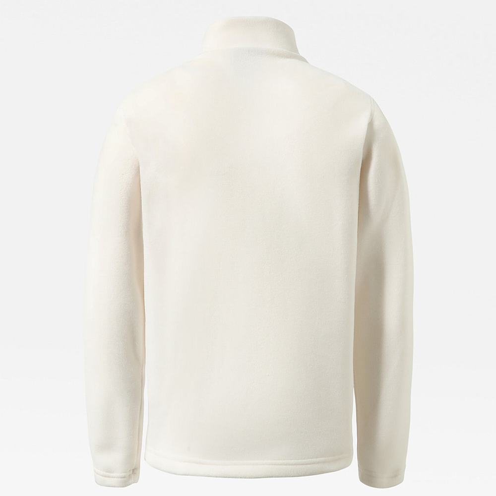 Fleece Mikiny The North Face Glacier Quarter Zip Dievcenske Biele | RYP-864135