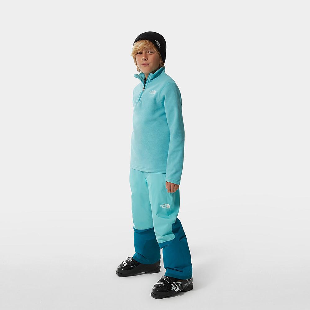 Fleece Mikiny The North Face Glacier Quarter Zip Chlapcenske Modre | SOZ-015326