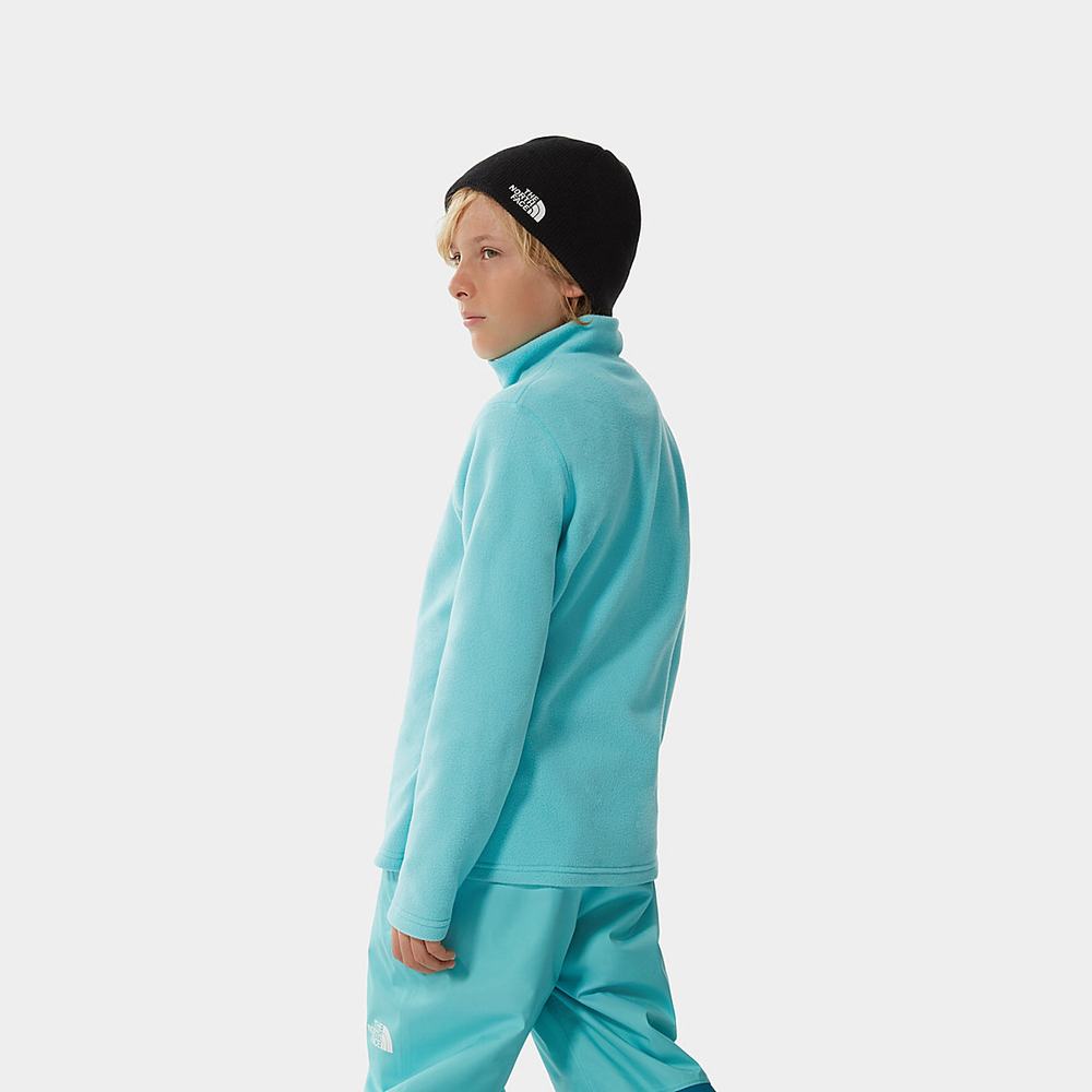 Fleece Mikiny The North Face Glacier Quarter Zip Chlapcenske Modre | SOZ-015326