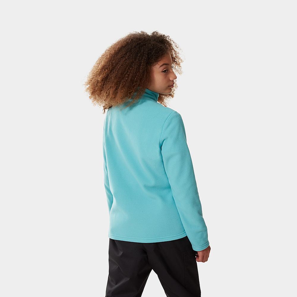 Fleece Mikiny The North Face Glacier Quarter Zip Chlapcenske Modre | SOZ-015326