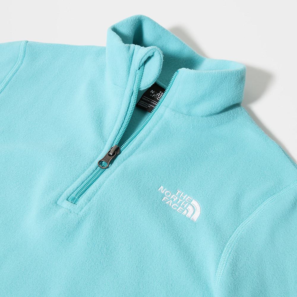 Fleece Mikiny The North Face Glacier Quarter Zip Chlapcenske Modre | SOZ-015326