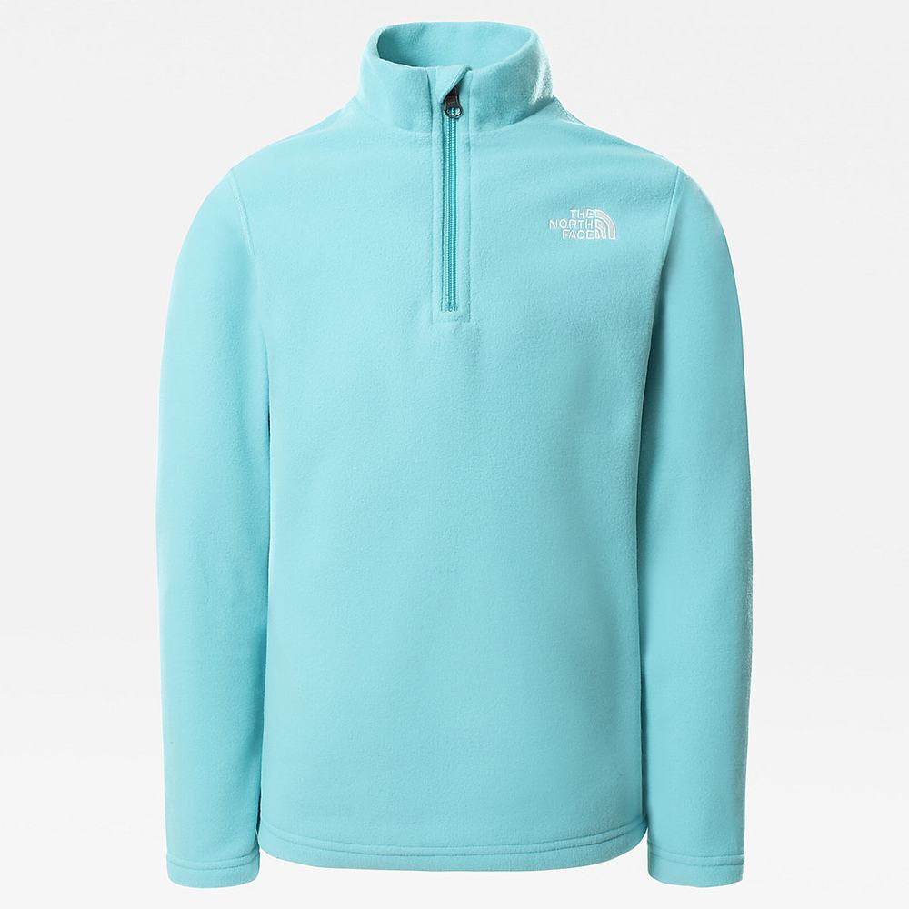 Fleece Mikiny The North Face Glacier Quarter Zip Chlapcenske Modre | SOZ-015326