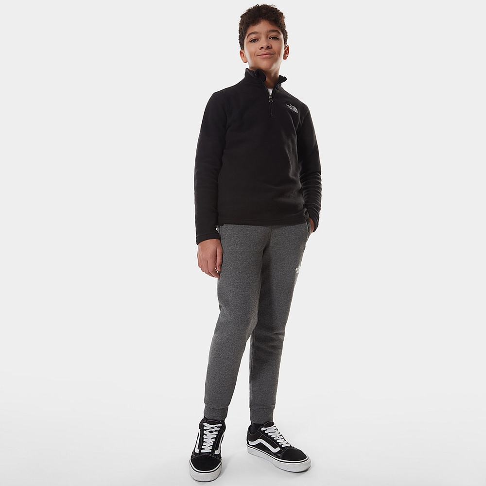 Fleece Mikiny The North Face Glacier Quarter Zip Dievcenske Čierne Biele | XZF-508379