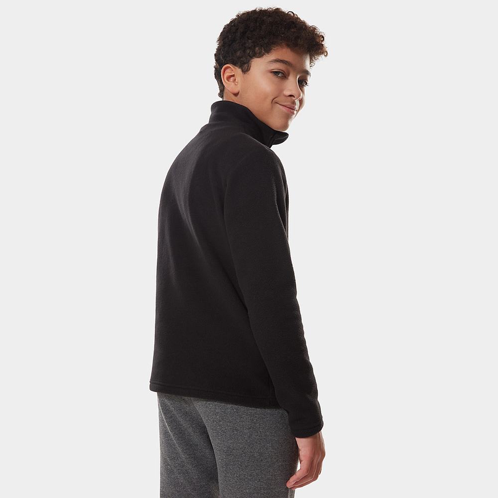 Fleece Mikiny The North Face Glacier Quarter Zip Dievcenske Čierne Biele | XZF-508379