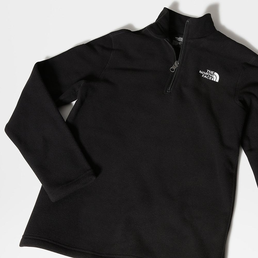 Fleece Mikiny The North Face Glacier Quarter Zip Dievcenske Čierne Biele | XZF-508379