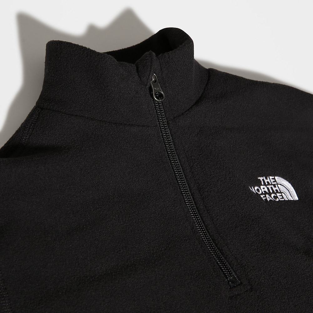 Fleece Mikiny The North Face Glacier Quarter Zip Dievcenske Čierne Biele | XZF-508379