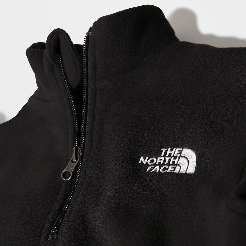 Fleece Mikiny The North Face Glacier Quarter Zip Dievcenske Čierne Biele | XZF-508379