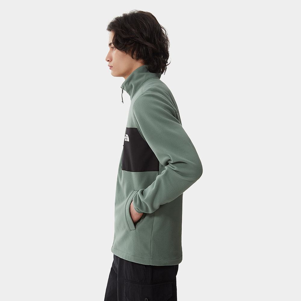 Fleece Mikiny The North Face Homesafe Full-Zip Panske Zelene | QSX-638417