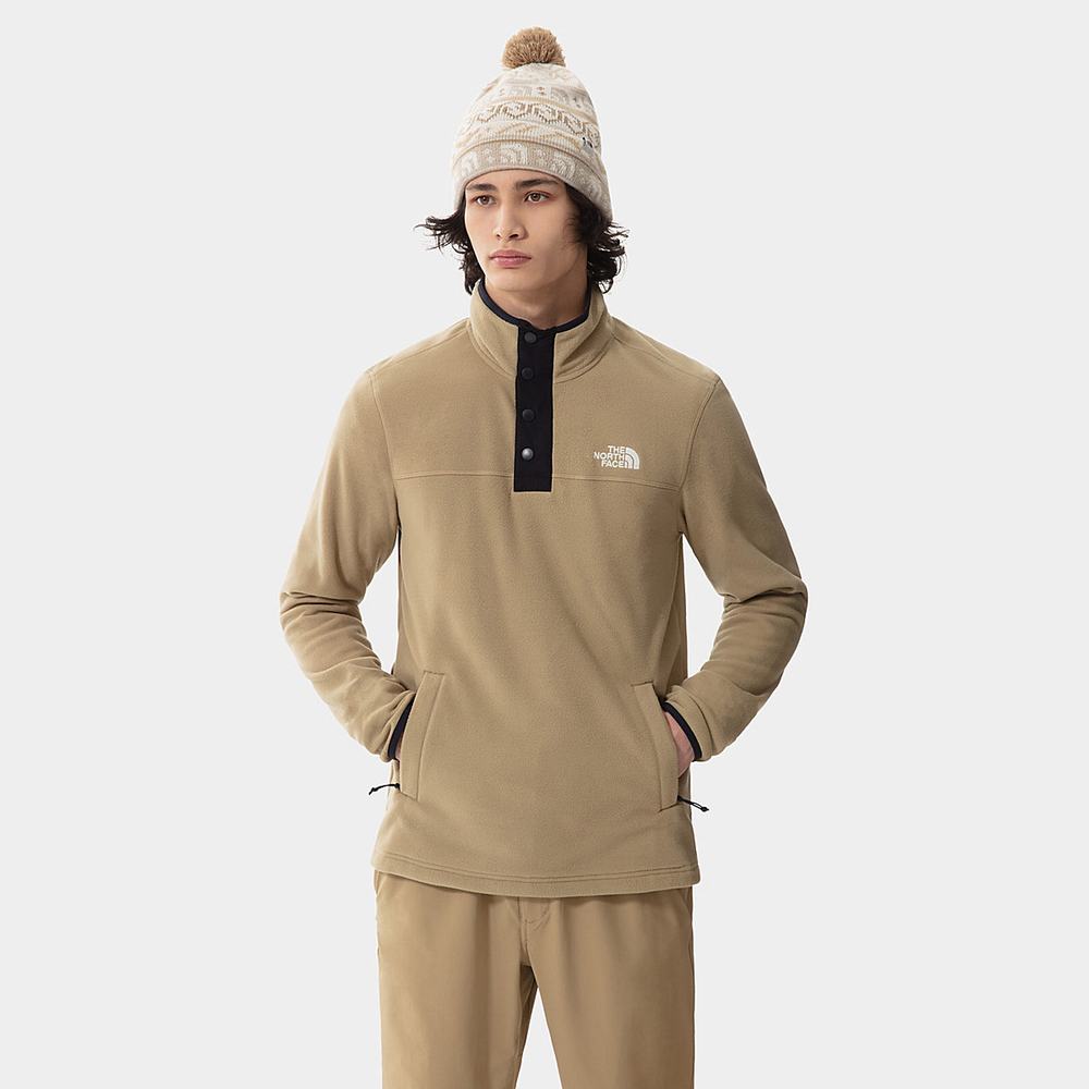 Fleece Mikiny The North Face Homesafe Quarter-Zip Panske Hnede | SYZ-234780