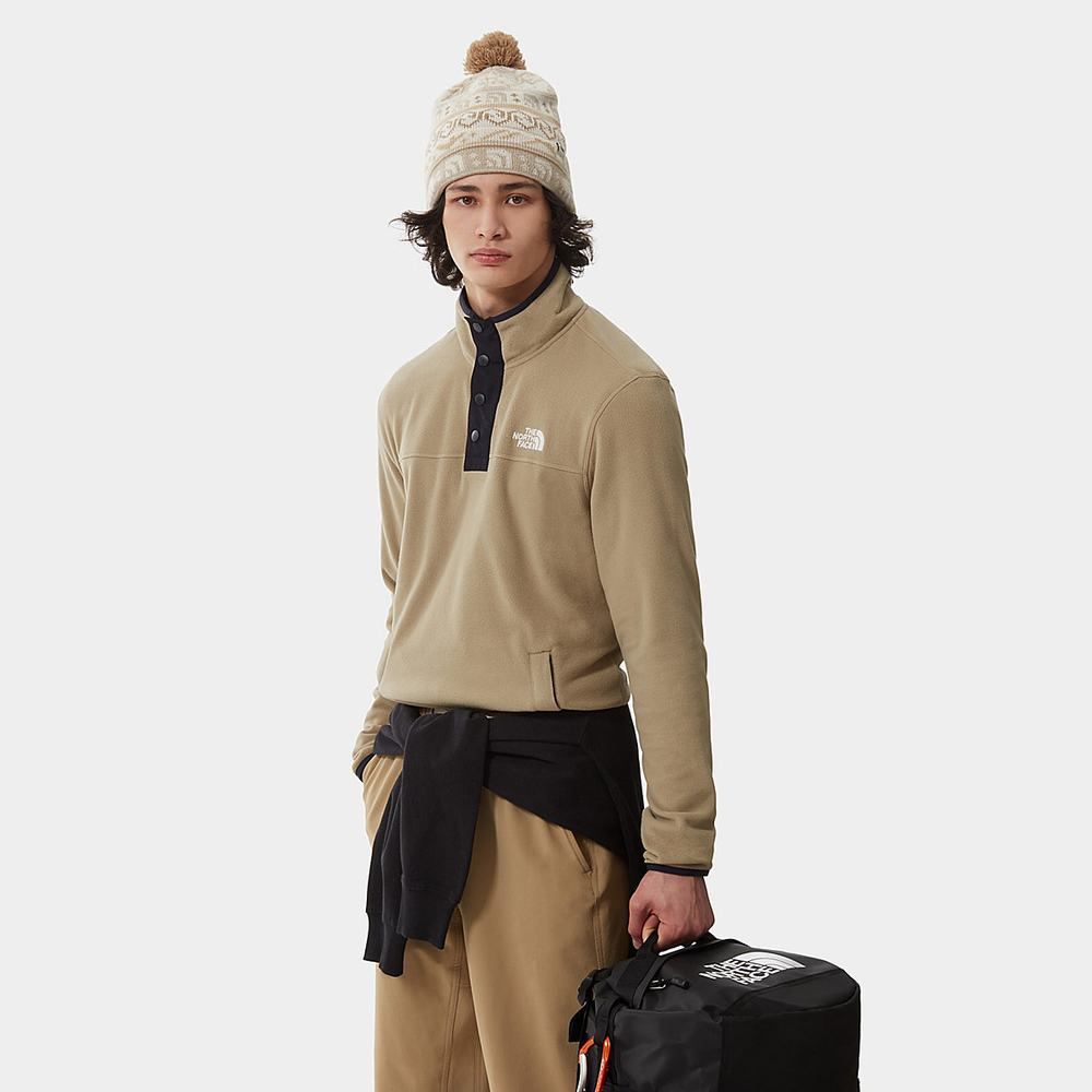 Fleece Mikiny The North Face Homesafe Quarter-Zip Panske Hnede | SYZ-234780