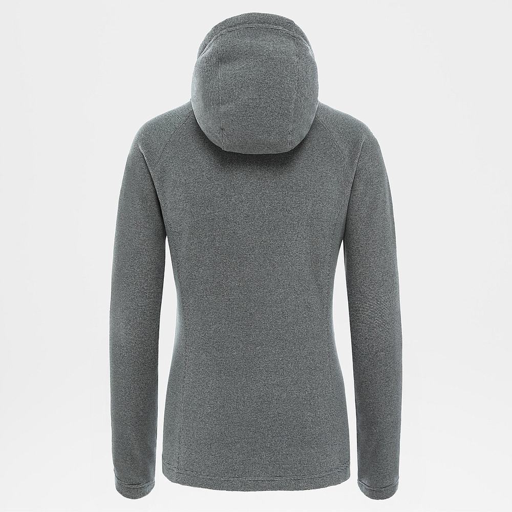 Fleece Mikiny The North Face Mezzaluna Full Zip Damske Čierne Biele | XAQ-840579