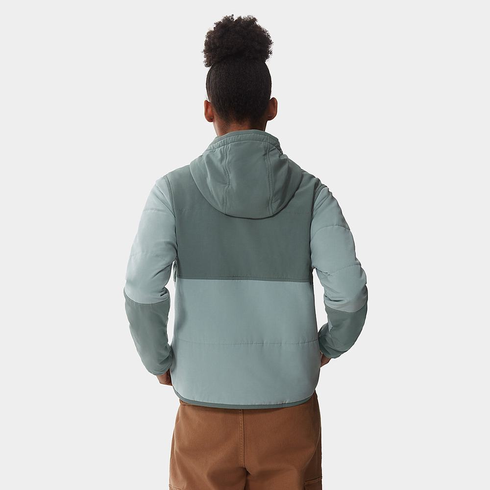 Fleece Mikiny The North Face Mountain Damske Strieborne Modre Zelene | SBQ-371596