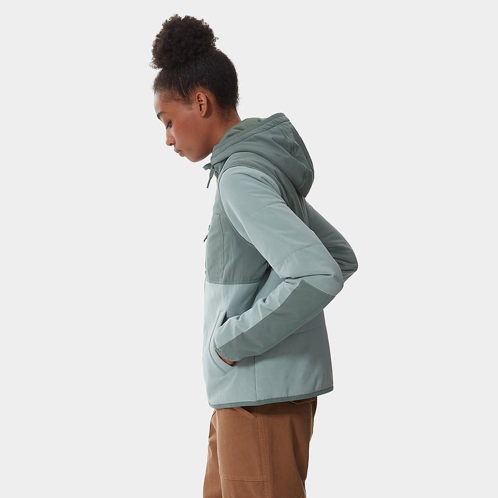Fleece Mikiny The North Face Mountain Damske Strieborne Modre Zelene | SBQ-371596