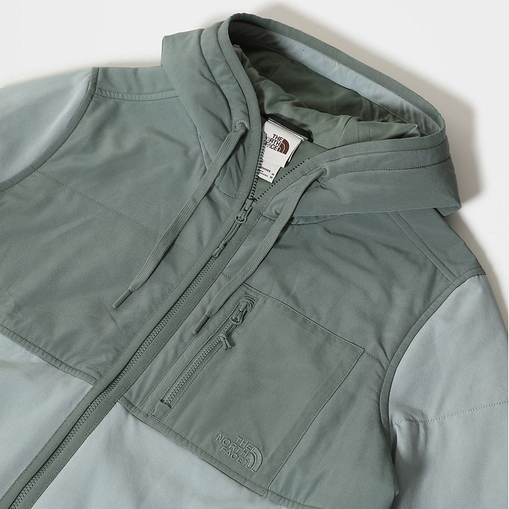 Fleece Mikiny The North Face Mountain Damske Strieborne Modre Zelene | SBQ-371596