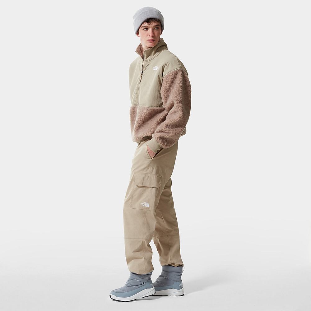 Fleece Mikiny The North Face PLATTE SHERPA ¼ ZIP Panske Svetlo Hnede | FJT-418095