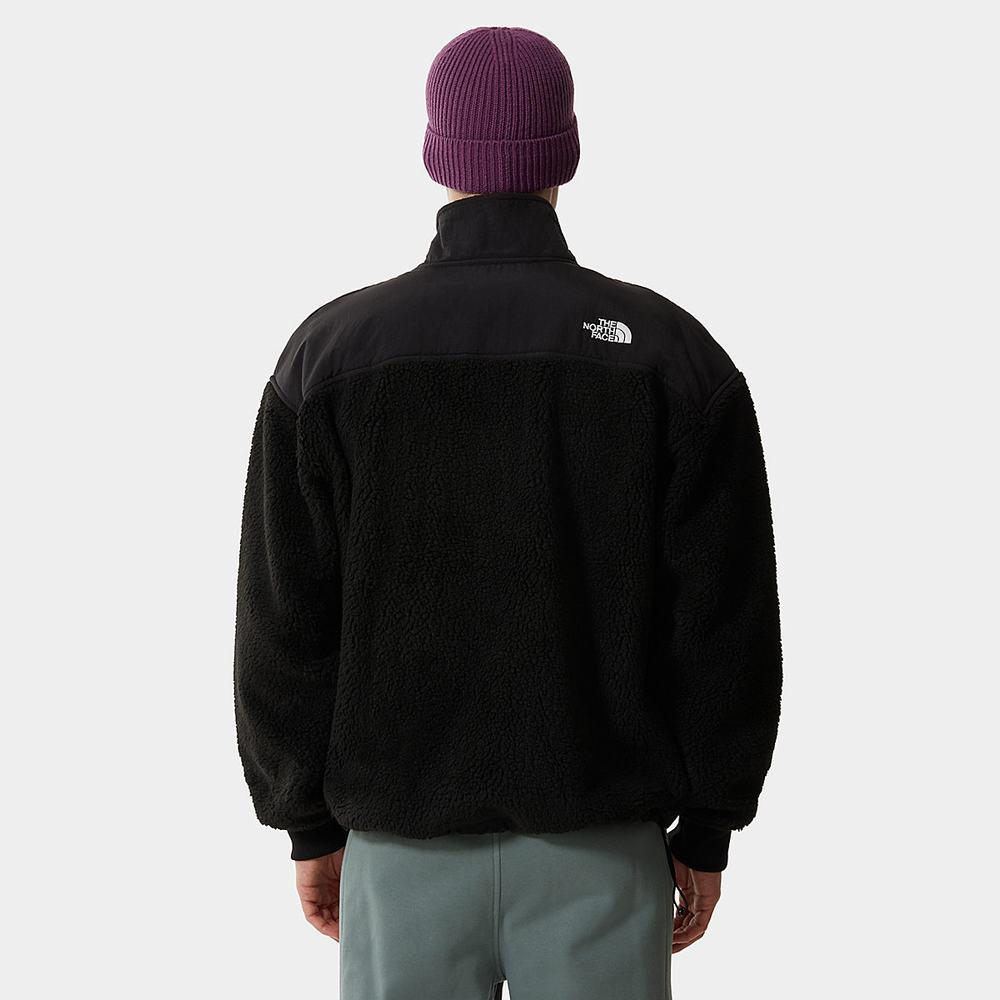 Fleece Mikiny The North Face PLATTE SHERPA ¼ ZIP Panske Čierne | MLJ-981436