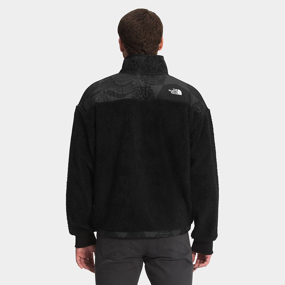 Fleece Mikiny The North Face PRINTED PLATTE SHERPA Panske Čierne | GYI-649750