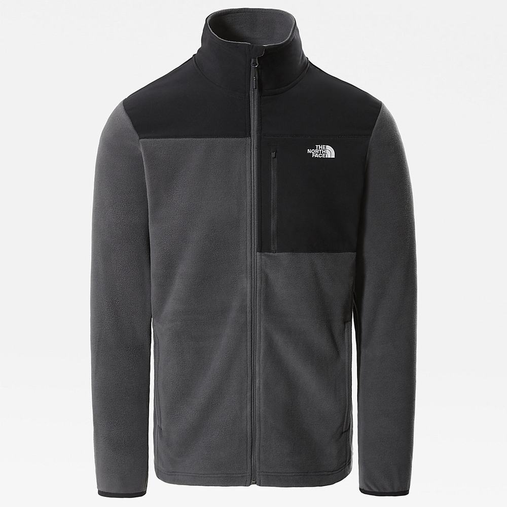 Fleece Mikiny The North Face Paramount Delta Full-Zip Fleece Panske Čierne Siva Biele | DPM-054719
