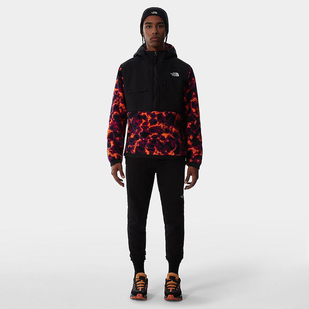 Fleece Mikiny The North Face Printed Denali 2 Panske Čierne Maskacove | STG-829537