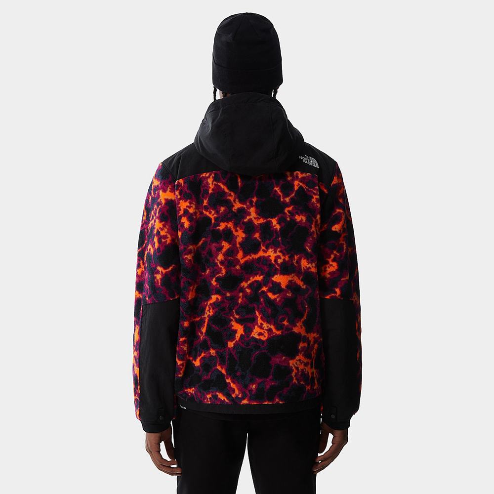 Fleece Mikiny The North Face Printed Denali 2 Panske Čierne Maskacove | STG-829537
