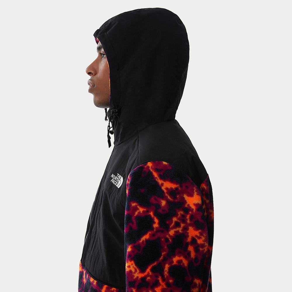 Fleece Mikiny The North Face Printed Denali 2 Panske Čierne Maskacove | STG-829537