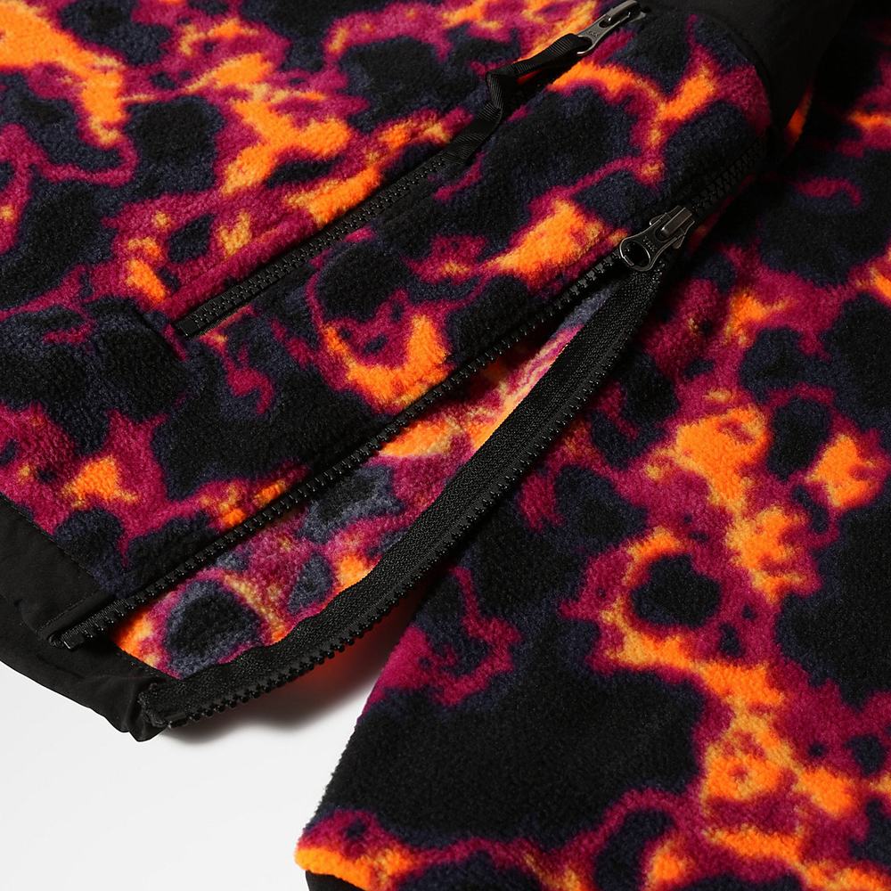 Fleece Mikiny The North Face Printed Denali 2 Panske Čierne Maskacove | STG-829537