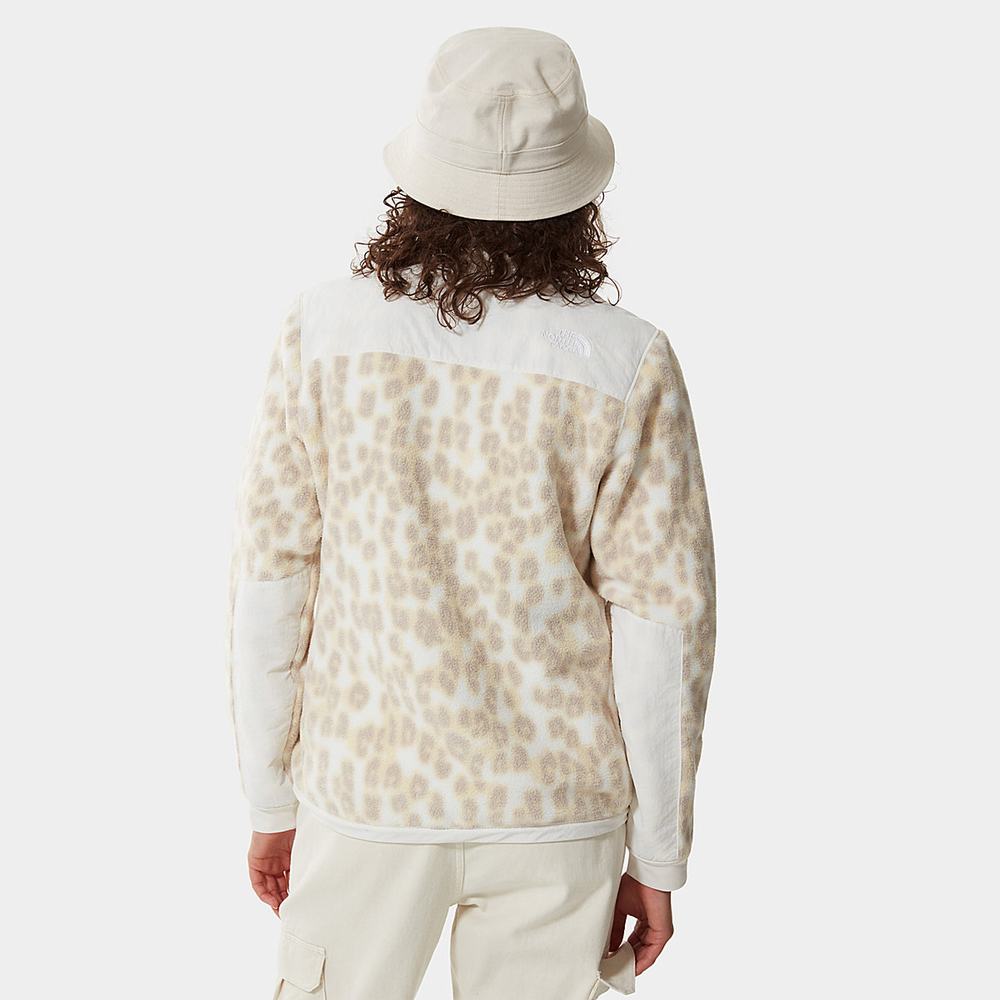 Fleece Mikiny The North Face Printed Denali 2 Damske Strieborne Siva Leopardie Biele | UCW-054692
