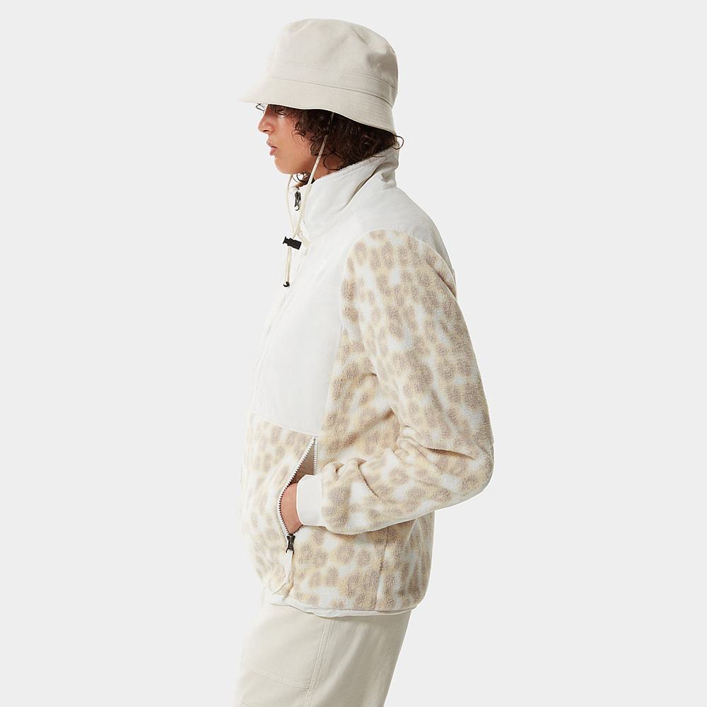 Fleece Mikiny The North Face Printed Denali 2 Damske Strieborne Siva Leopardie Biele | UCW-054692