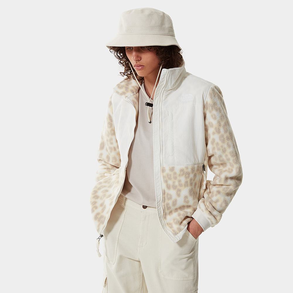 Fleece Mikiny The North Face Printed Denali 2 Damske Strieborne Siva Leopardie Biele | UCW-054692