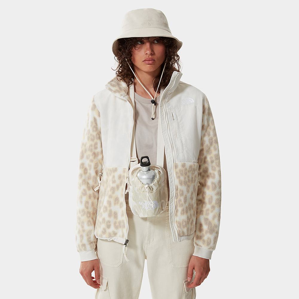 Fleece Mikiny The North Face Printed Denali 2 Damske Strieborne Siva Leopardie Biele | UCW-054692