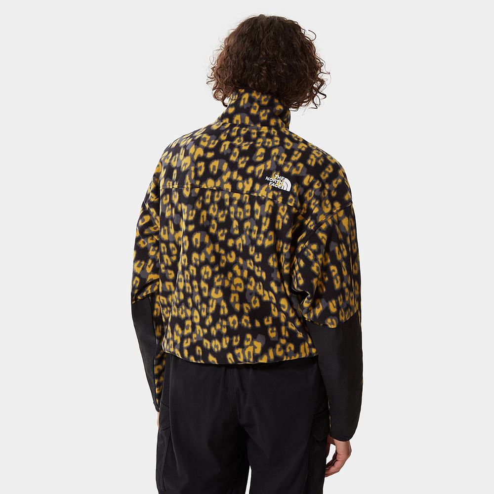 Fleece Mikiny The North Face Printed TKA Kataka ¼ Zip Damske Žlté Leopardie | CSL-157623