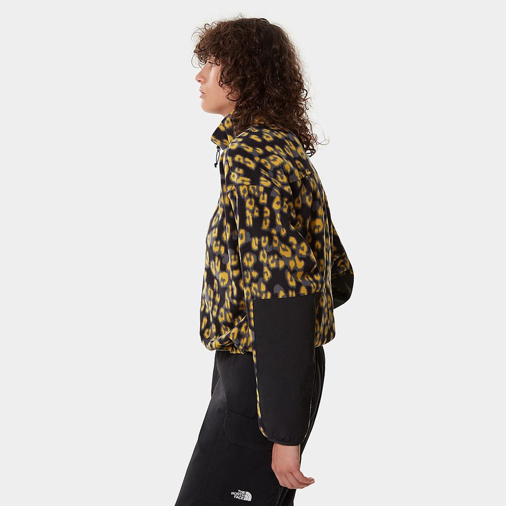 Fleece Mikiny The North Face Printed TKA Kataka ¼ Zip Damske Žlté Leopardie | CSL-157623