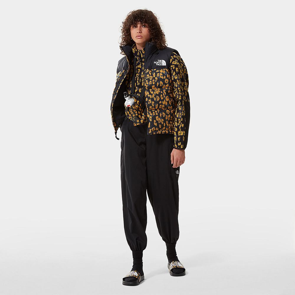 Fleece Mikiny The North Face Printed TKA Kataka ¼ Zip Damske Žlté Leopardie | CSL-157623