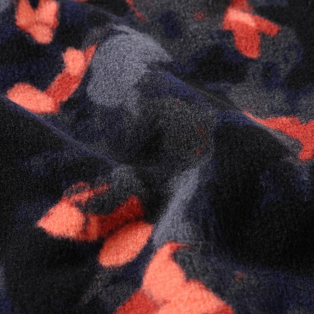 Fleece Mikiny The North Face Printed TKA Glacier Popper Button Damske Oranžové Čierne | DPJ-638491