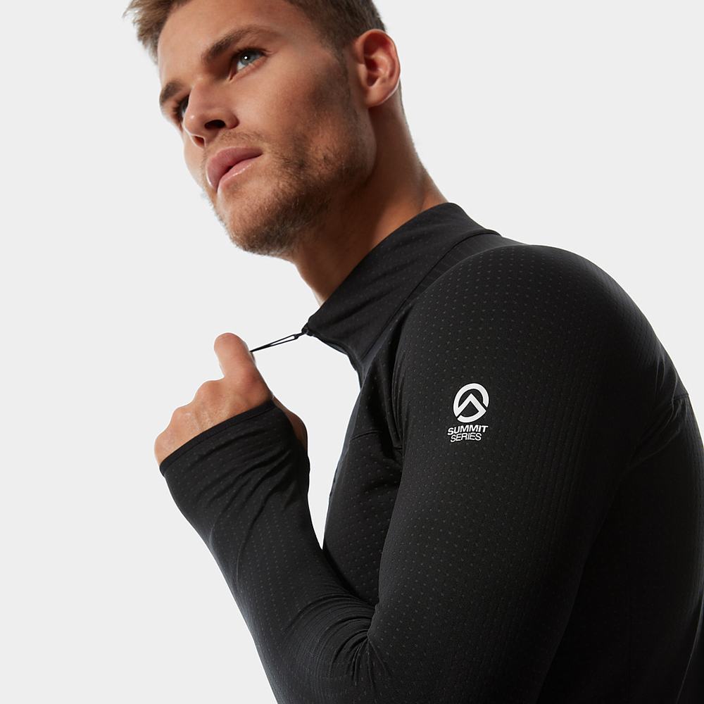 Fleece Mikiny The North Face Summit Half-Zip Dot Panske Čierne | EQB-642087
