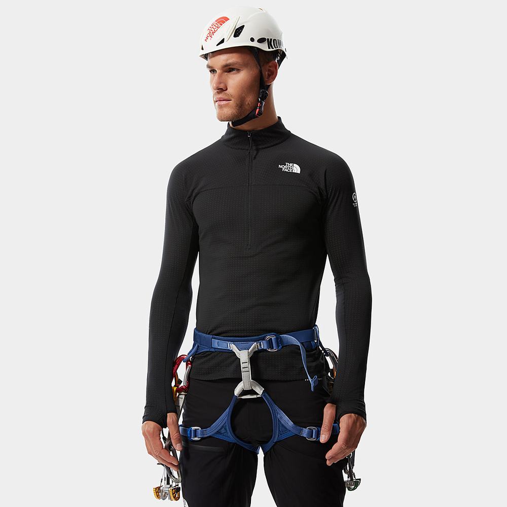 Fleece Mikiny The North Face Summit Half-Zip Dot Panske Čierne | EQB-642087