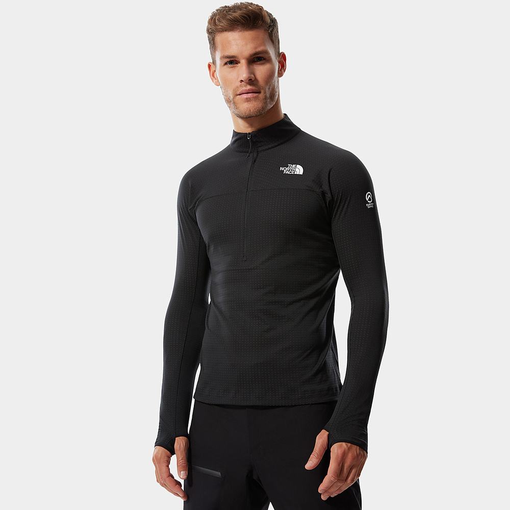 Fleece Mikiny The North Face Summit Half-Zip Dot Panske Čierne | EQB-642087
