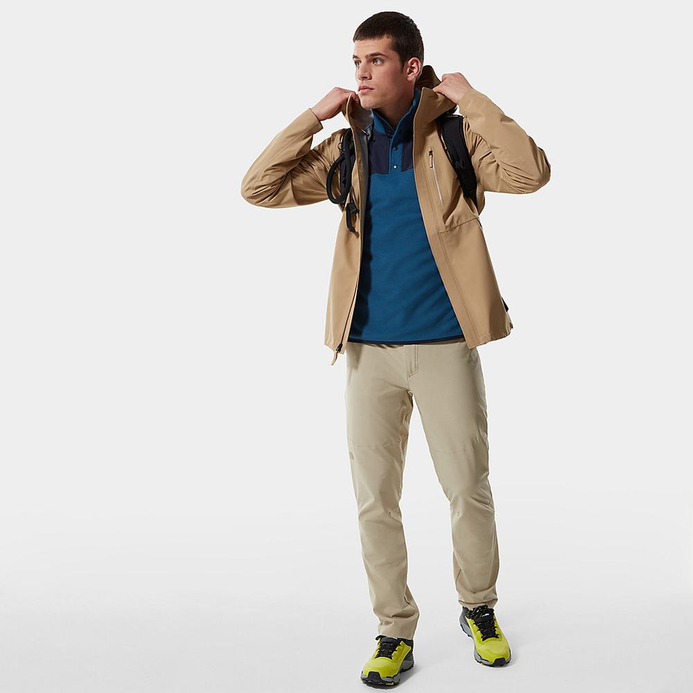 Fleece Mikiny The North Face TKA Glacier Snap-Neck Panske Modre Námornícka Modrá | DGN-123789