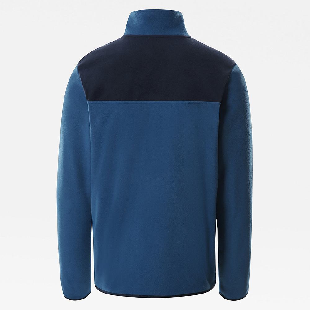 Fleece Mikiny The North Face TKA Glacier Snap-Neck Panske Modre Námornícka Modrá | DGN-123789