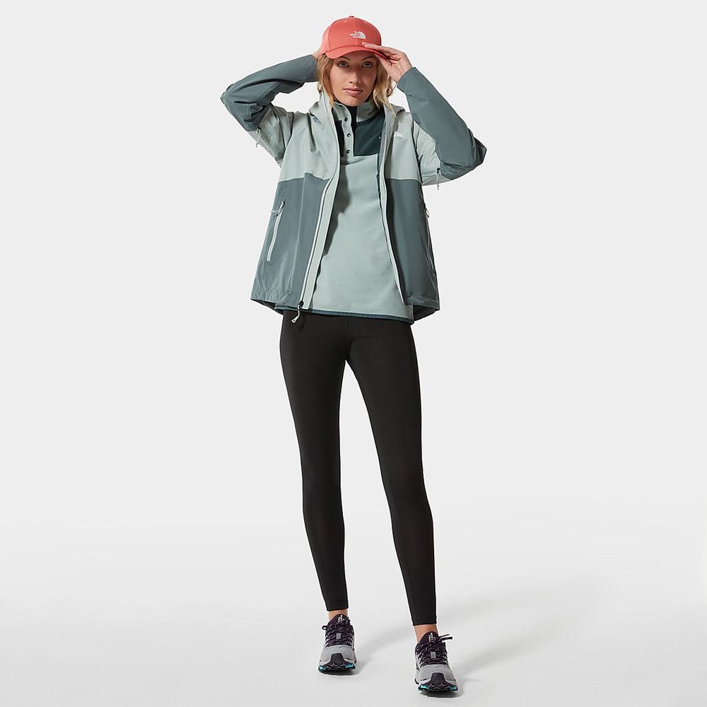 Fleece Mikiny The North Face TKA Glacier Snap-Neck Damske Zelene Tmavo Olivovo Zelená Zelene | HNW-974026