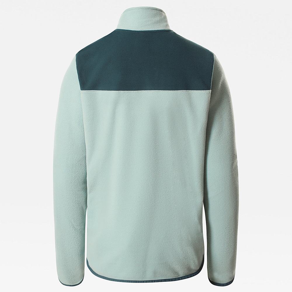 Fleece Mikiny The North Face TKA Glacier Snap-Neck Damske Zelene Tmavo Olivovo Zelená Zelene | HNW-974026