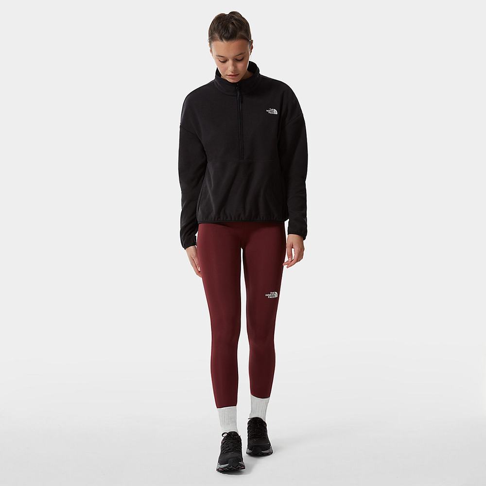 Fleece Mikiny The North Face TKA Glacier Cropped Damske Čierne | IMU-703842