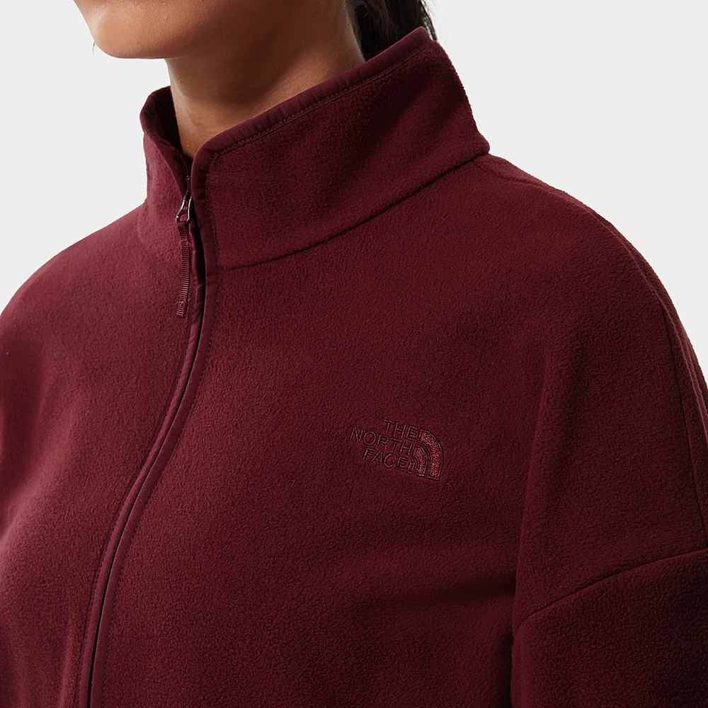Fleece Mikiny The North Face TKA Glacier Cropped Damske Červené | PVF-250193