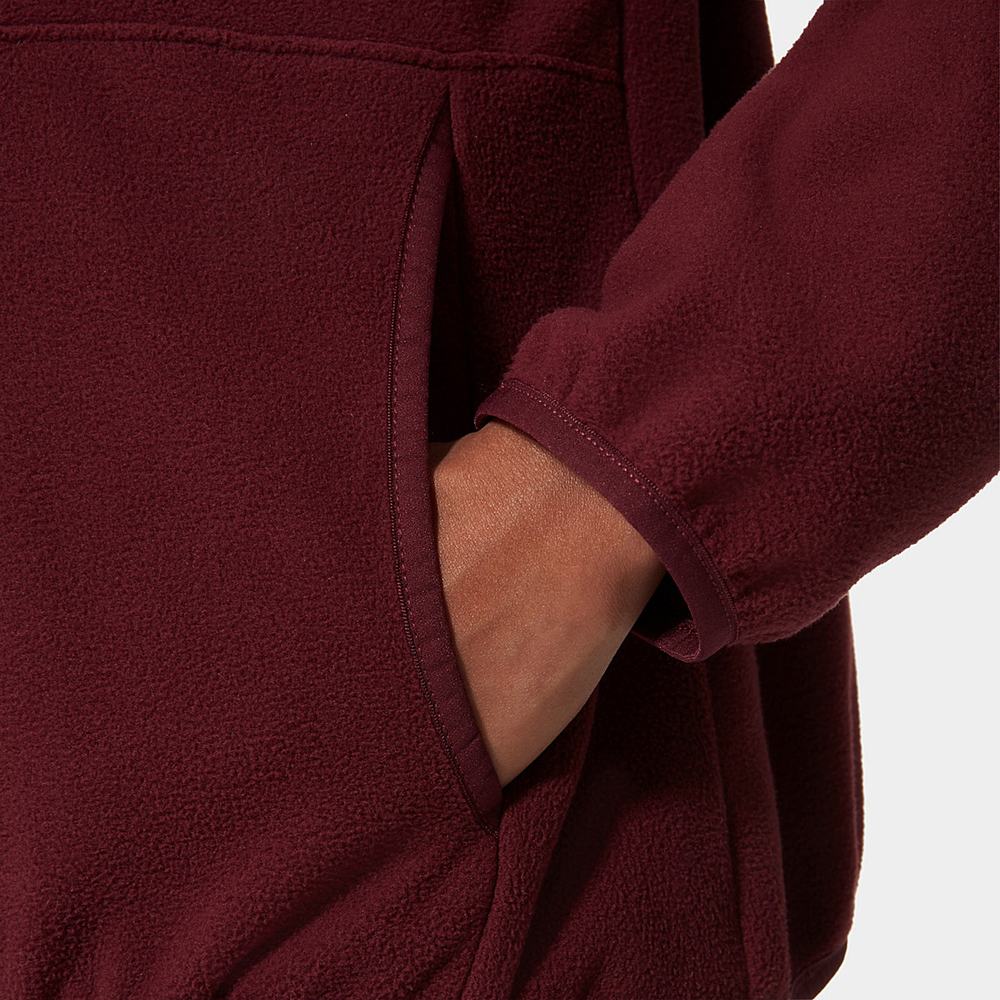 Fleece Mikiny The North Face TKA Glacier Cropped Damske Červené | PVF-250193