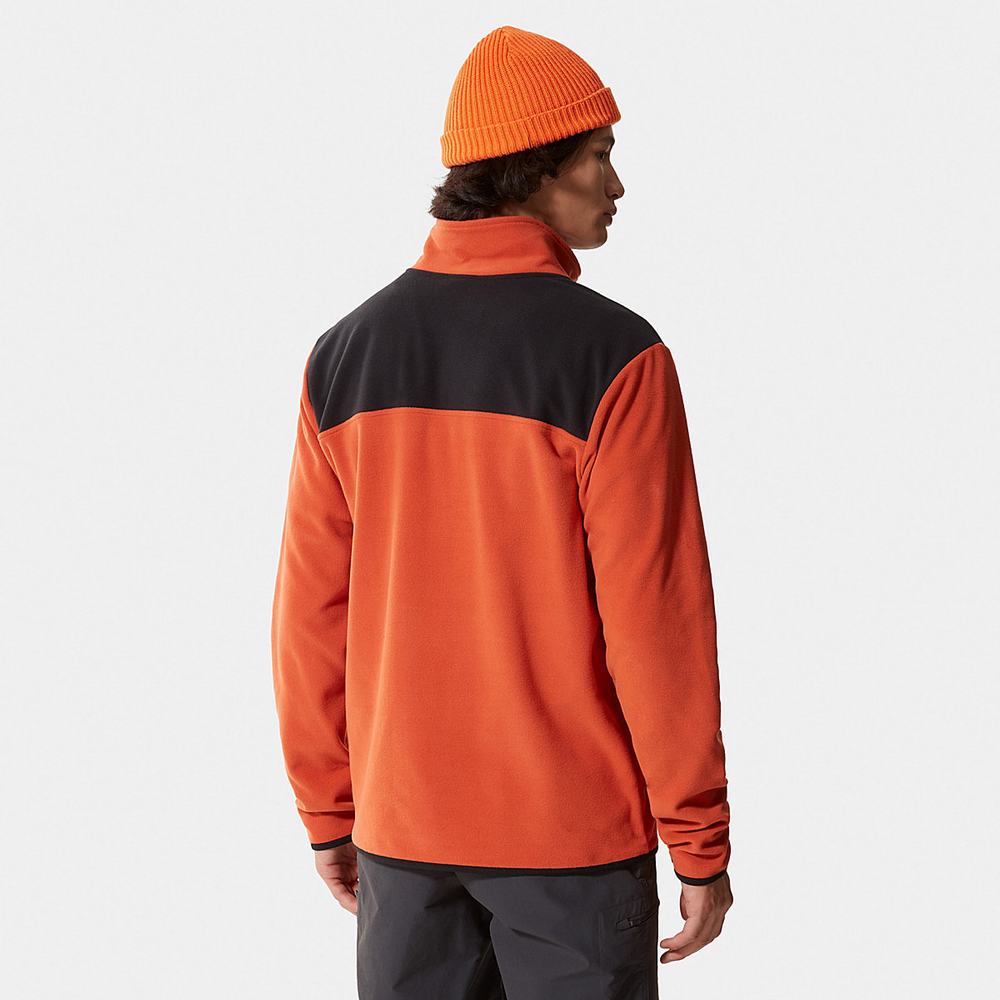 Fleece Mikiny The North Face TKA Glacier Snap-Neck Panske Čierne | QFW-765328