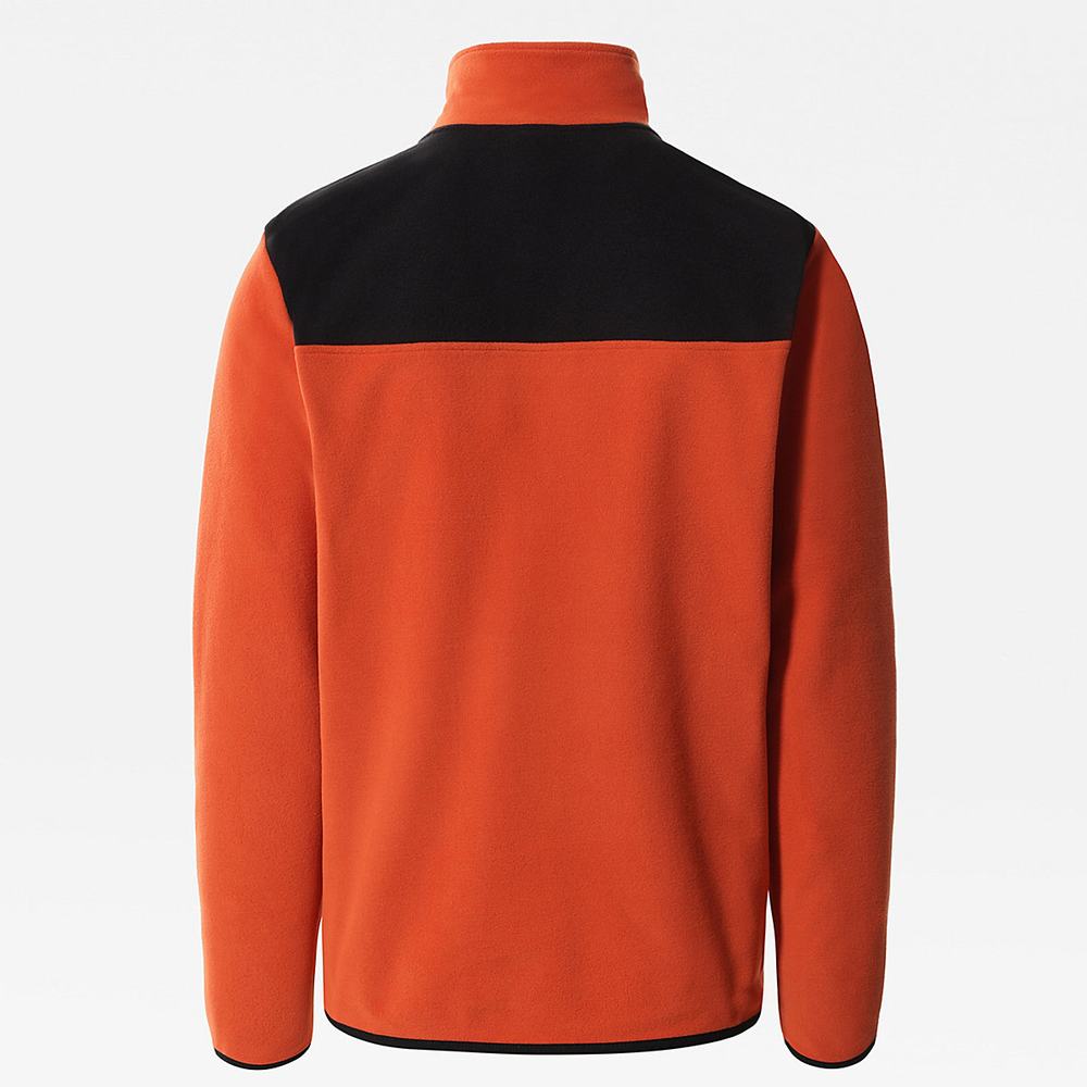 Fleece Mikiny The North Face TKA Glacier Snap-Neck Panske Čierne | QFW-765328